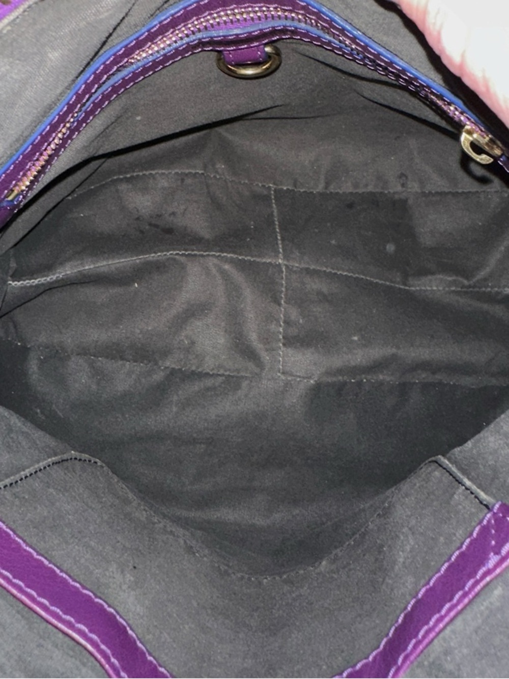 Marc Jacobs Calfskin Stardust Cecilia Studded Satchel VIBRANT PLUM PURPLE - Picture 10 of 11